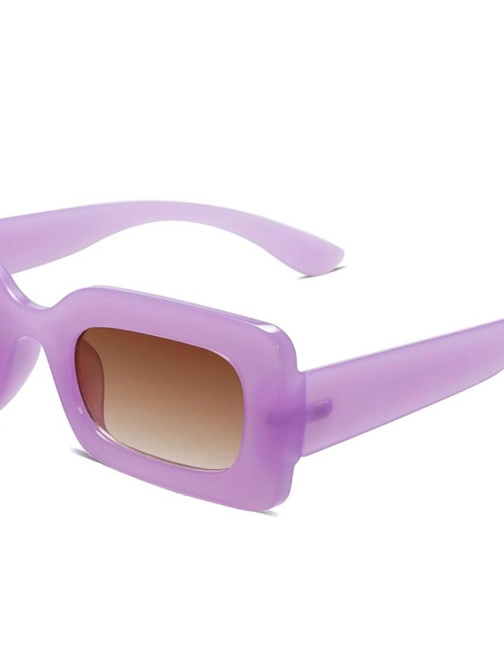 NWOT Chunky Rectangle Purple Sunglasses - Picture 6 of 6
